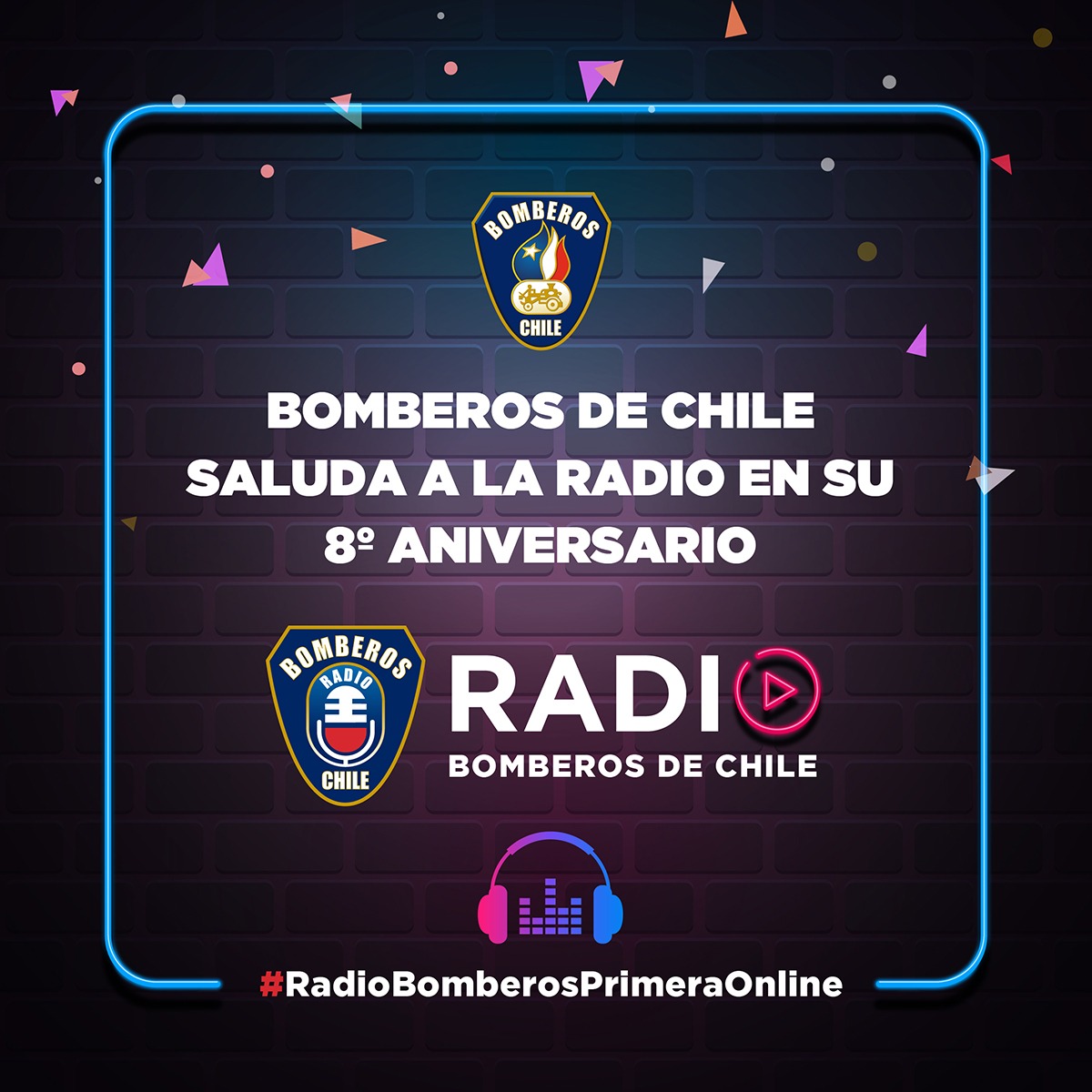 Bomberos de Chile on Twitter "🎊 Saludamos en su 🎱 aniversario a Radio