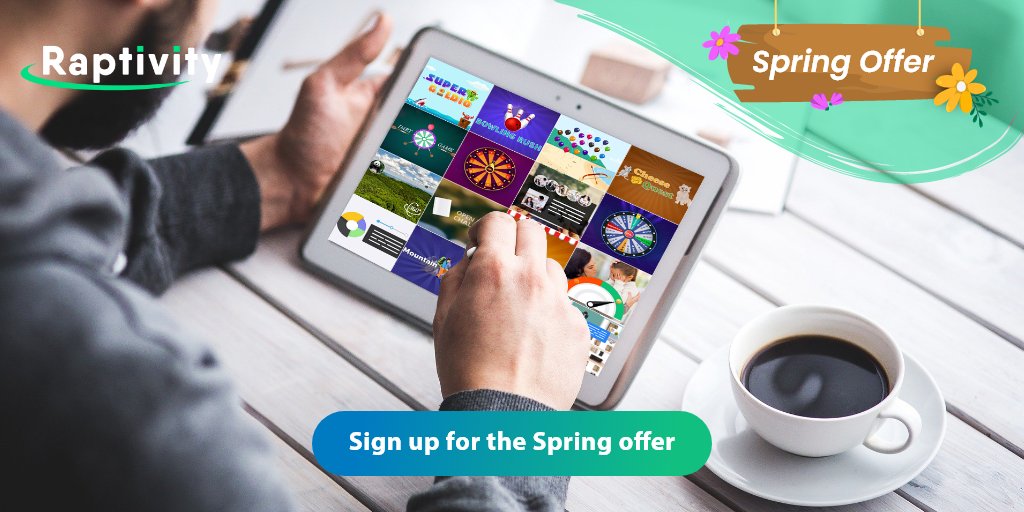 RaptivityB's tweet image. Have you checked Raptivity's super Spring offer? Sign up for the annual subscription to get additional 2 months free. It's effectively a $33.16 discount on 17 sophisticated interactions! Go for it real quick as the offer ends soon! bit.ly/3JhbF7X
#InteractiveeLearning