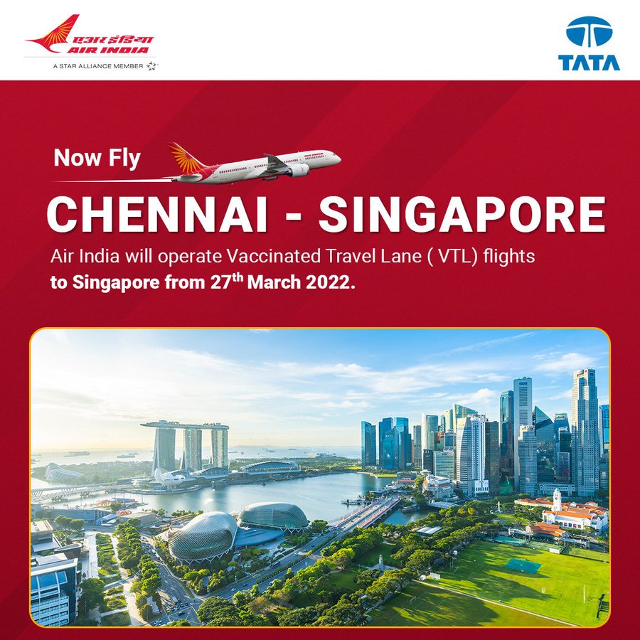 Vtl flights to singapore