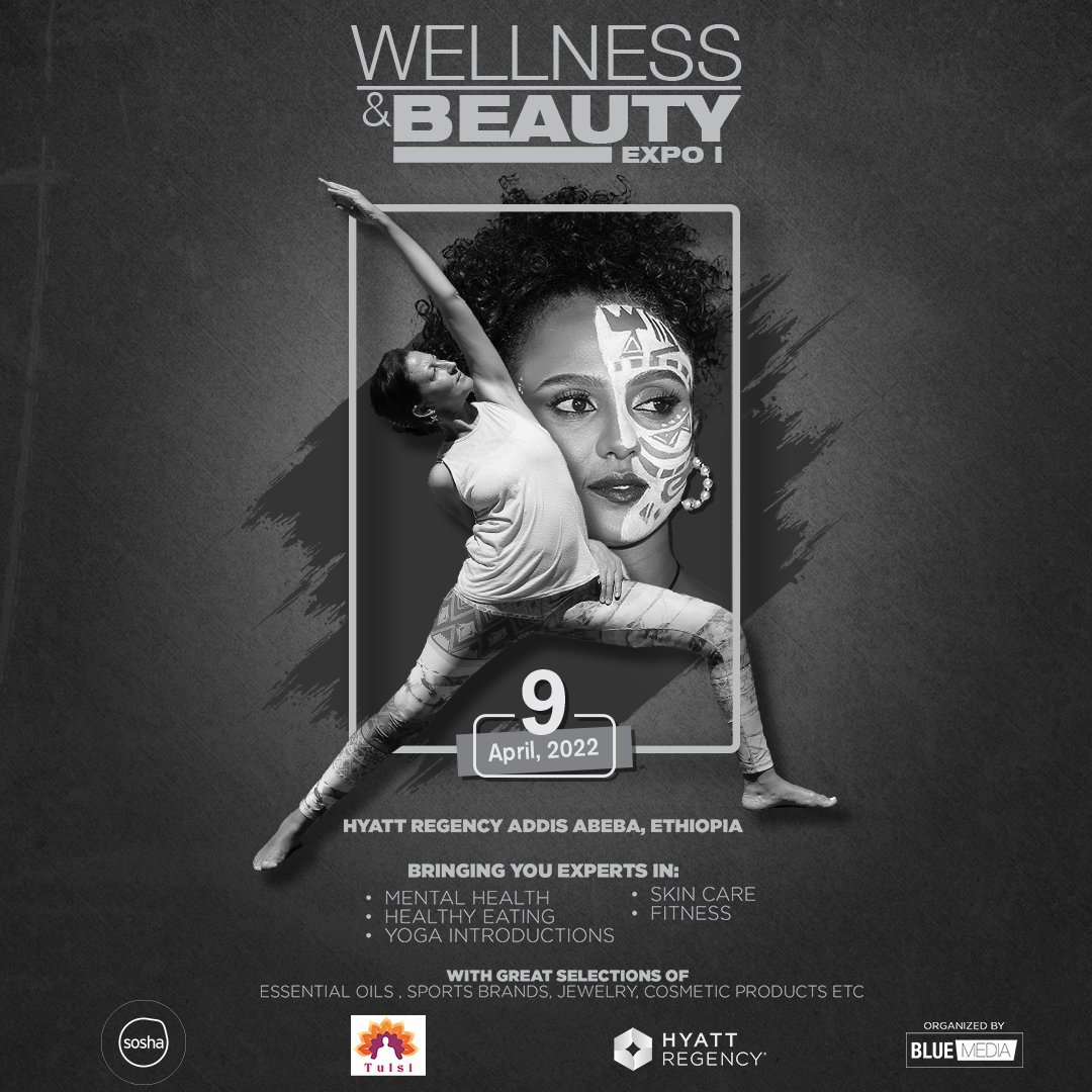 We're excited to present our Wellness &amp; Beauty Expo on the 9th of April, 2022 at the Hyatt Regency Hotel Addis Abeba! 

Vendor registration is almost over so contact us on our Social Media Pages or call 0912670275 for more information. 

#Wellness #Beauty #Addisababa #Ethiopia