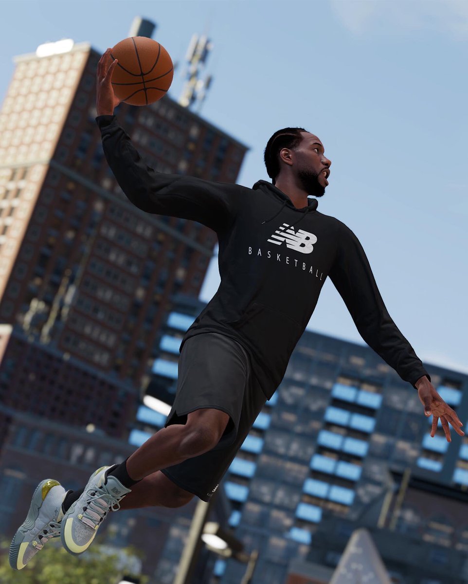 NBA2K's tweet photo. The KAWHI II “New Money” just dropped IRL and in 2K22 💧

The shoes are designed from a 3D scan of Kawhi’s hand imprint ✋ #NewBalance https://t.co/rod11rnHsx