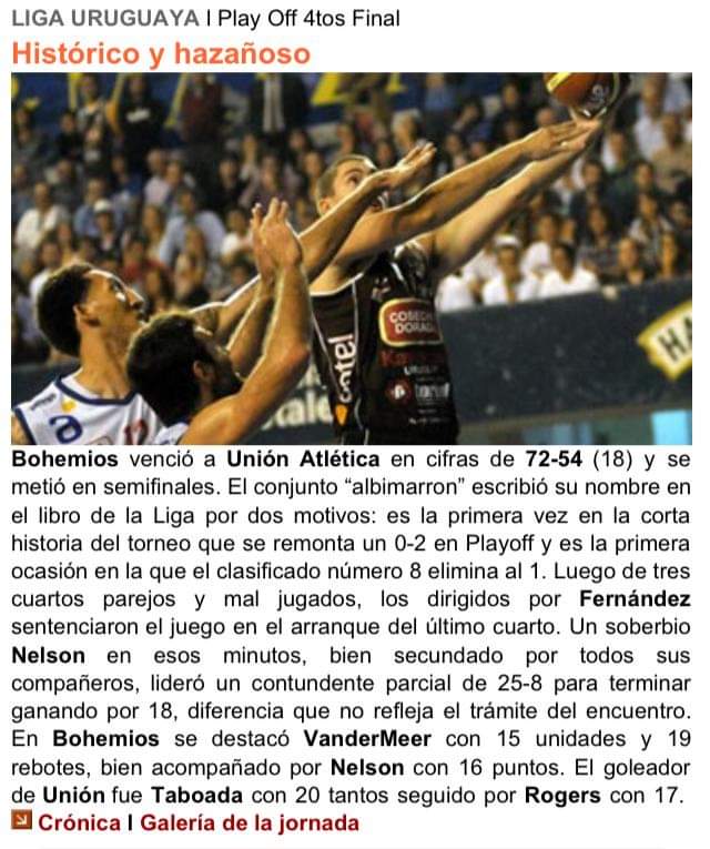 Año 2013
#recuerdosCAB
<a href="/CluBohemios/">Club A. Bohemios</a> 
<a href="/rodrigotrelles/">Rodrigo Trelles</a> 
<a href="/pablorak11/">Pablo Rak</a> 
<a href="/Gerfer81/">German Fernandez 🏀🏀</a> 
<a href="/FrugoniDiego/">Diego Frugoni</a> 
<a href="/NicolasAltalef/">Nicolas Altalef</a> 
<a href="/LUB_Uy/">Liga Uruguaya de Básquetbol</a> 
<a href="/Flight_41/">Jaleel Nelson</a> 
<a href="/CFO_ScottyV/">Scott VanderMeer</a>