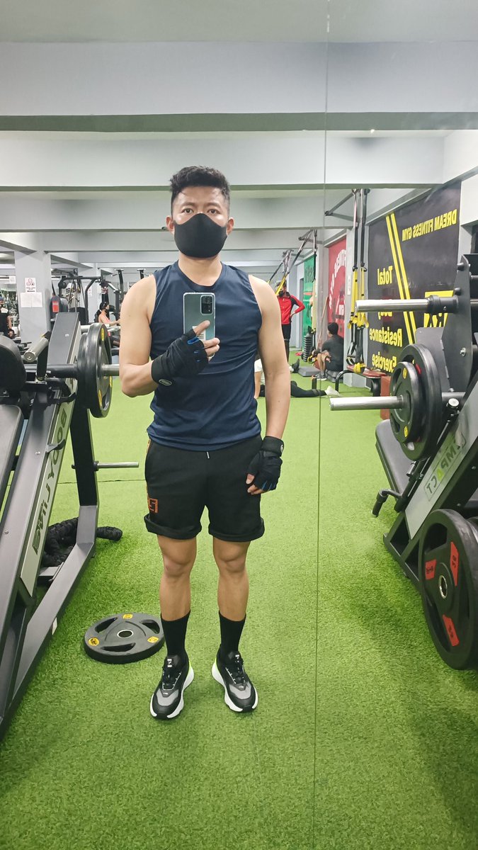 dphunsuml's tweet image. Never had bad mood after a good workout. Today I went for compound set with brisk walk at end. 
#dreamfitnessgym #workout2022 #positivity
