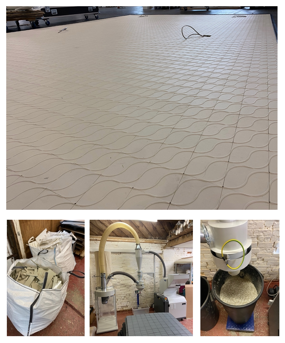 Cableflor's tweet photo. We've just made our first exhibition floor from a clients own plastic waste - looks great and doesn't require any carpet - cable management comes as standard!
#sustainableevents #eventprofs #exhibitiondesign #eventflooring https://t.co/XKBdbuaikI