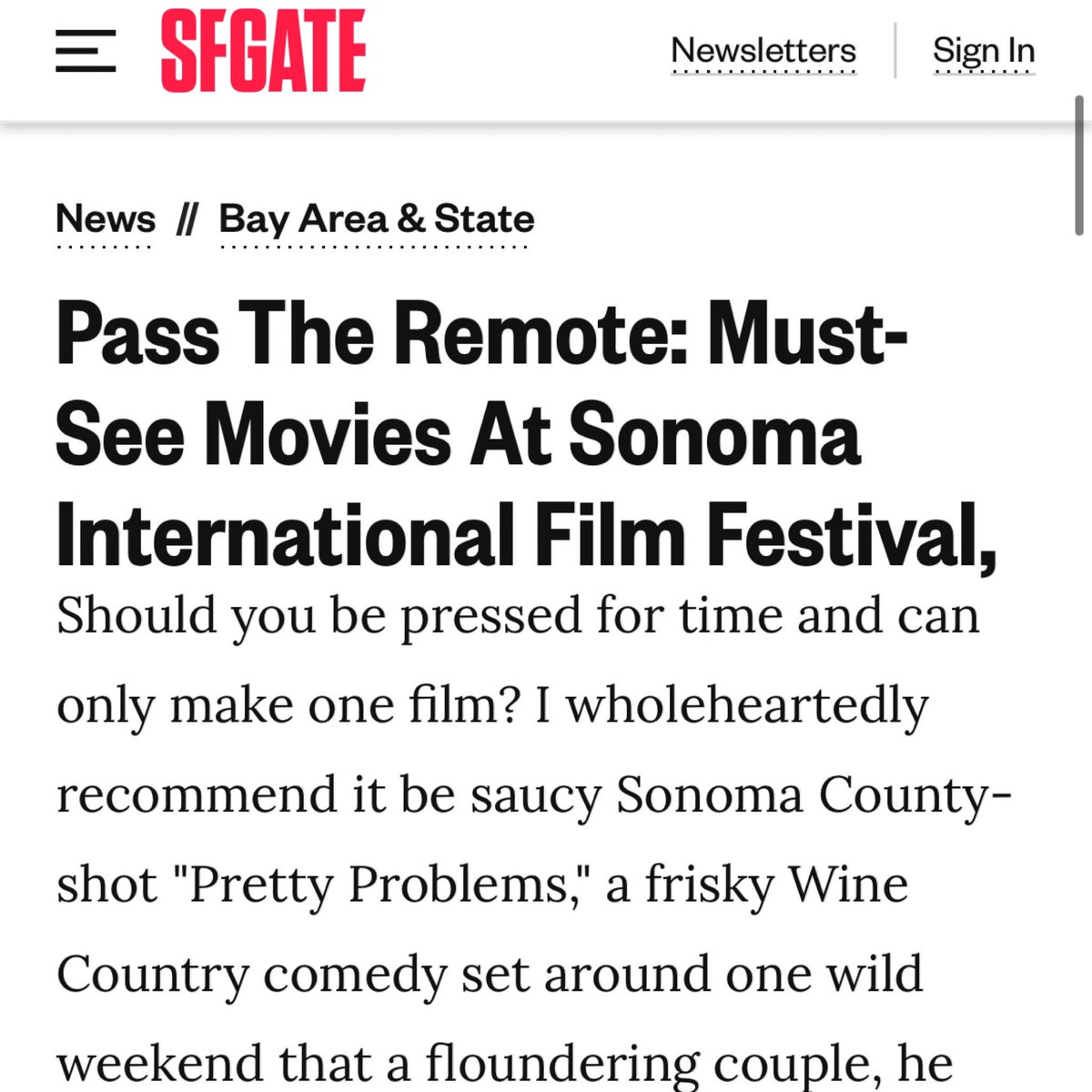 Excited for <a href="/SonomaFilmFest/">Sonoma International Film Festival | SIFF</a> this week! Thanks for the shoot <a href="/SFGate/">SFGATE</a>