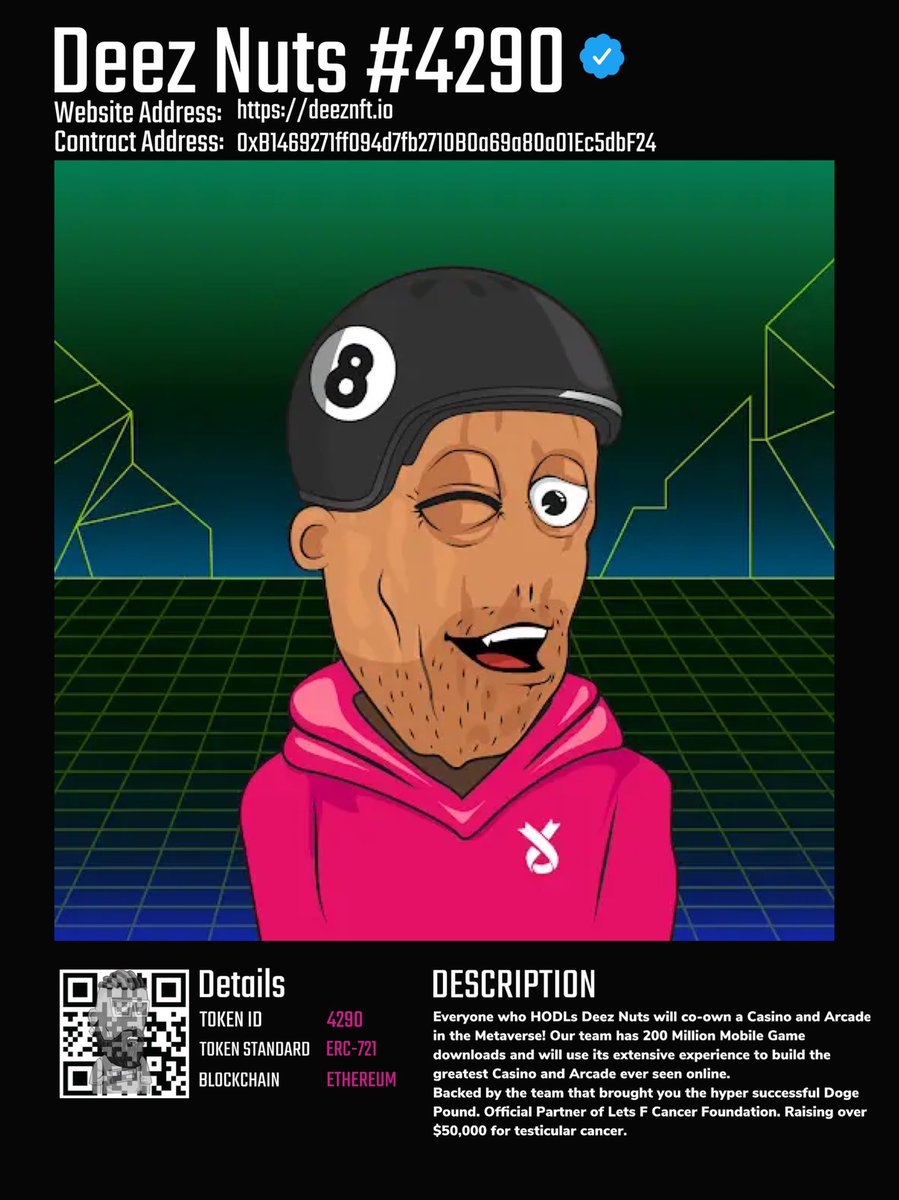 WPRadjesh's tweet photo. Check out @DeezNutzNFT, one of the best NFT Projects, with a very active community 🥜👀
Join our discord to see for yourself✅
Link: https://t.co/h7ThE1xGNX
#DeezNutz #FuckCancer #HodlDeezNutz #HodlBofaDeezNutz #Hodl #Bofa #Deez #Nutz #NutLife #NutGang https://t.co/3piABeuupG