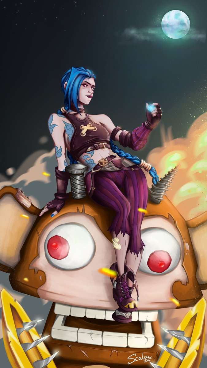 DigiScal's tweet image. Je vous présente mon dernier petit dessin de Jinx basé sur la série Arcane ! 😊
Ca a été un réel plaisir et ça m'a fait un bien fou de me remettre à dessiner comme ça, ça faisait tellement longtemps. 
J'espère que ça vous plaira en tout cas. 💙 #Jinx #fanart #arcanefanart #draw