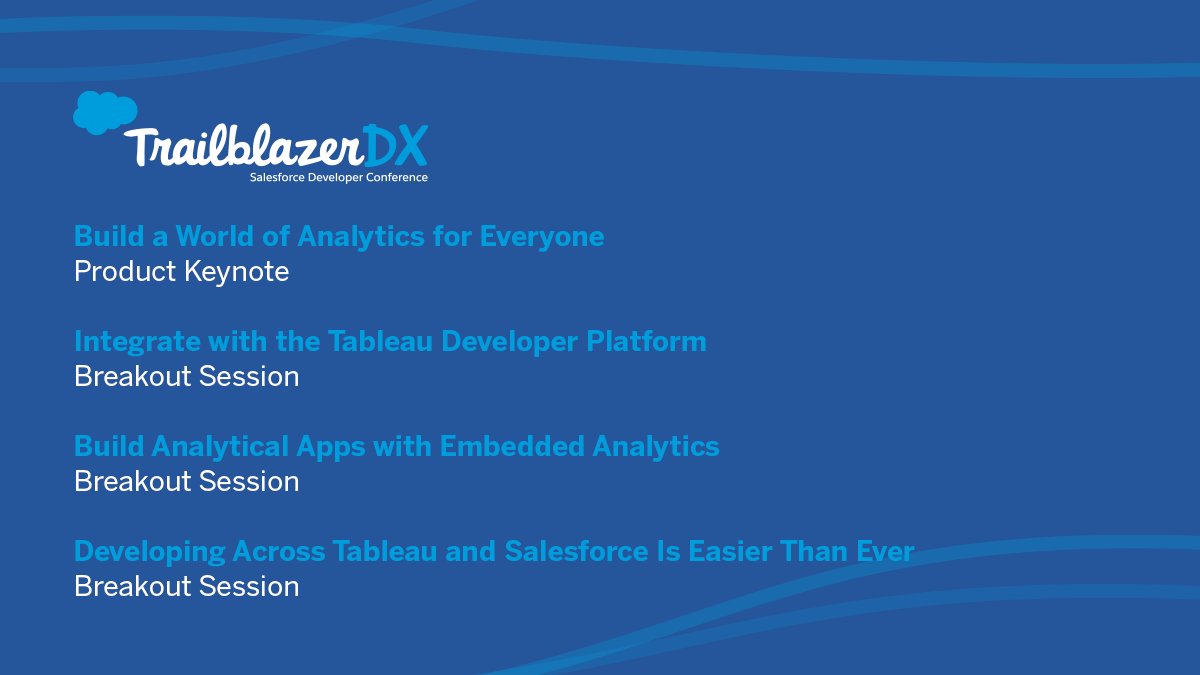 tableau's tweet image. 📣 #DataDevs, level up your career at #TDX22. Check out the 200+ technical sessions – including 30+ Tableau sessions – you won’t want to miss: tabsoft.co/3Iu8oRv

Sneak peek of what to expect ⬇️