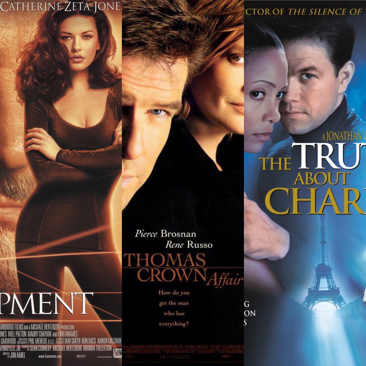 SuspenseKills's tweet photo. New episode—ROM CONS! Just in time for over a month after Valentines Day, we’re talking 3 caper pictures that emphasize ROMANCE! Only one of which features an age gap of literally 39 years! Swoon! #entrapment #thomascrownaffair #truthaboutcharlie https://t.co/UqB9hmYzl9
