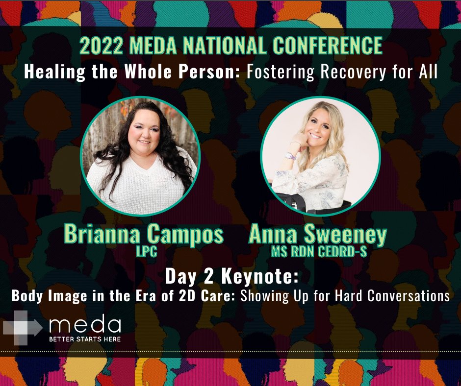 Meet our Day 2 Keynotes! <a href="/bodyimagebri/">bodyimagewithbri</a> and <a href="/DietitianAnna/">Anna Sweeney MS, RD, LDN, CEDS-S</a> will kick off the second day of our conference with their session, “Body Image in the Era of 2D Care: Showing Up for Hard Conversations.” Register: medainc.org/events/confere…