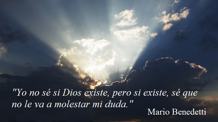 vincent_ss's tweet photo. ¿Te importa mucho que Dios exista? ¿o no?/¿su no existencia sería para ti una catástrofe más terrible que la muerte pura y dura? #Dios #MarioBenedetti https://t.co/l47ObPq9ax
