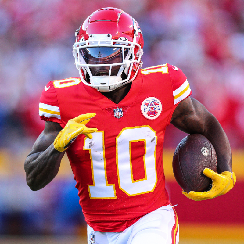 Chiefs's tweet photo. We have traded WR Tyreek Hill to the Miami Dolphins.