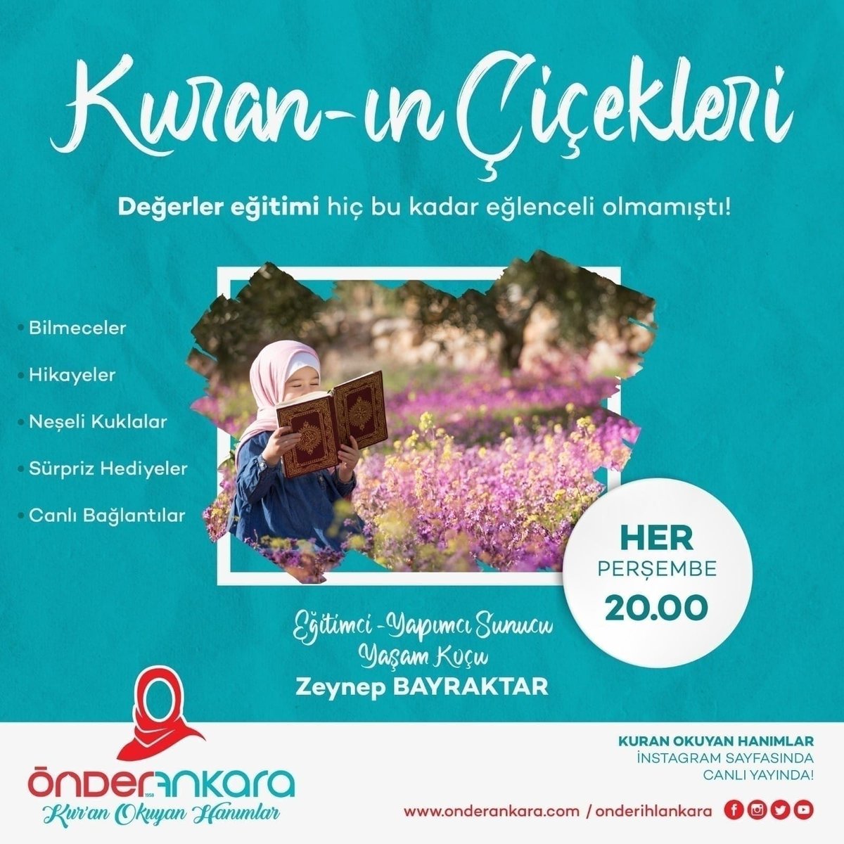 KİHDER (@kihdernek) on Twitter photo KURAN'IN ÇİÇEKLERİ 💐💐
Bal kız Sevgili Peygamberimiz'in hayatını öğrenmeye devam ediyor 😍
🕤 Her Perşembe 20.00
Kur'an Okuyan Hanımlar Instagram sayfasında
#kuranokuyanhanimlar
#kuranıncicekleri
#balçocuklar
<a href="/zbayraktarh/">zeynep bayraktar </a> KURAN'IN ÇİÇEKLERİ 💐💐
Bal kız Sevgili Peygamberimiz'in hayatını öğrenmeye devam ediyor 😍
🕤 Her Perşembe 20.00
Kur'an Okuyan Hanımlar Instagram sayfasında
#kuranokuyanhanimlar
#kuranıncicekleri
#balçocuklar
<a href="/zbayraktarh/">zeynep bayraktar </a>