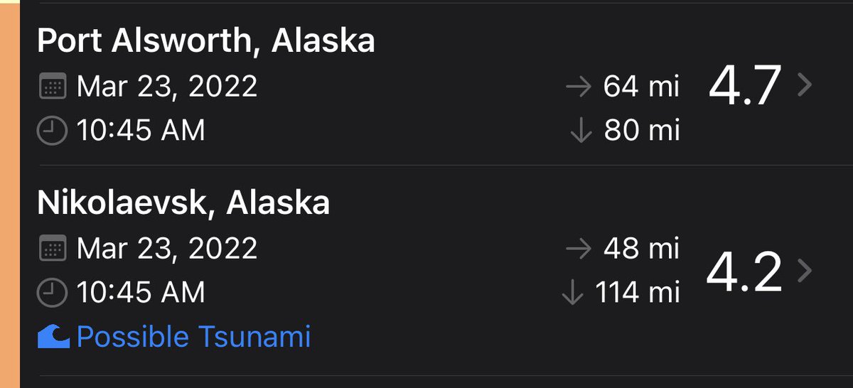 daniel_plumley_'s tweet photo. @AKearthquake A pretty cool coincidence having both of these hit the exact same minute, too bad I was driving and didn’t feel them. https://t.co/QdntWBi96A
