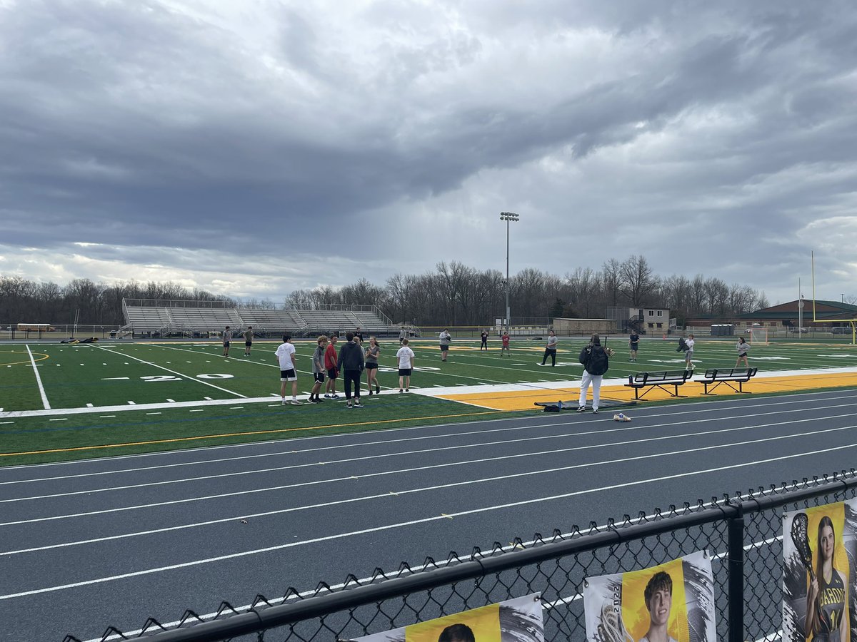 After track practice kickball game. Hopefully they are better at track than kick ball!!