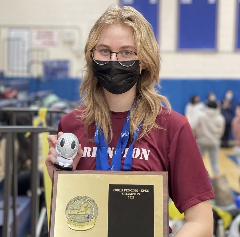 Fencing nominee is Nika Ungurianu. Her performance at Section 1 Fencing Championships which earned a program first Sectional Championship title for our Women’s Epee team. Nika only had 1 loss over the entire season, which occurred early in the morning of sectional championships.