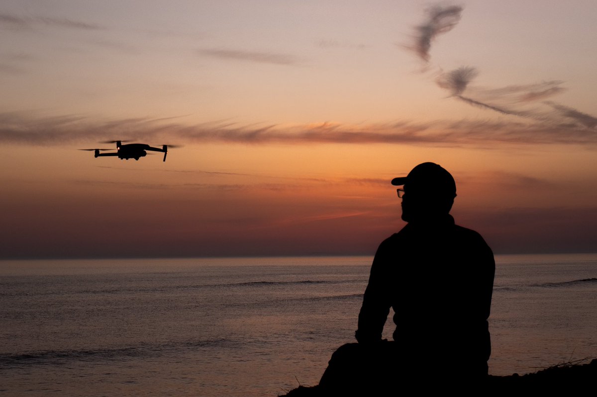 Fieldwork on the Isle of Wight gathering drone imagery for photogrammetrist 3D models. Just enough battery left over for a photo!