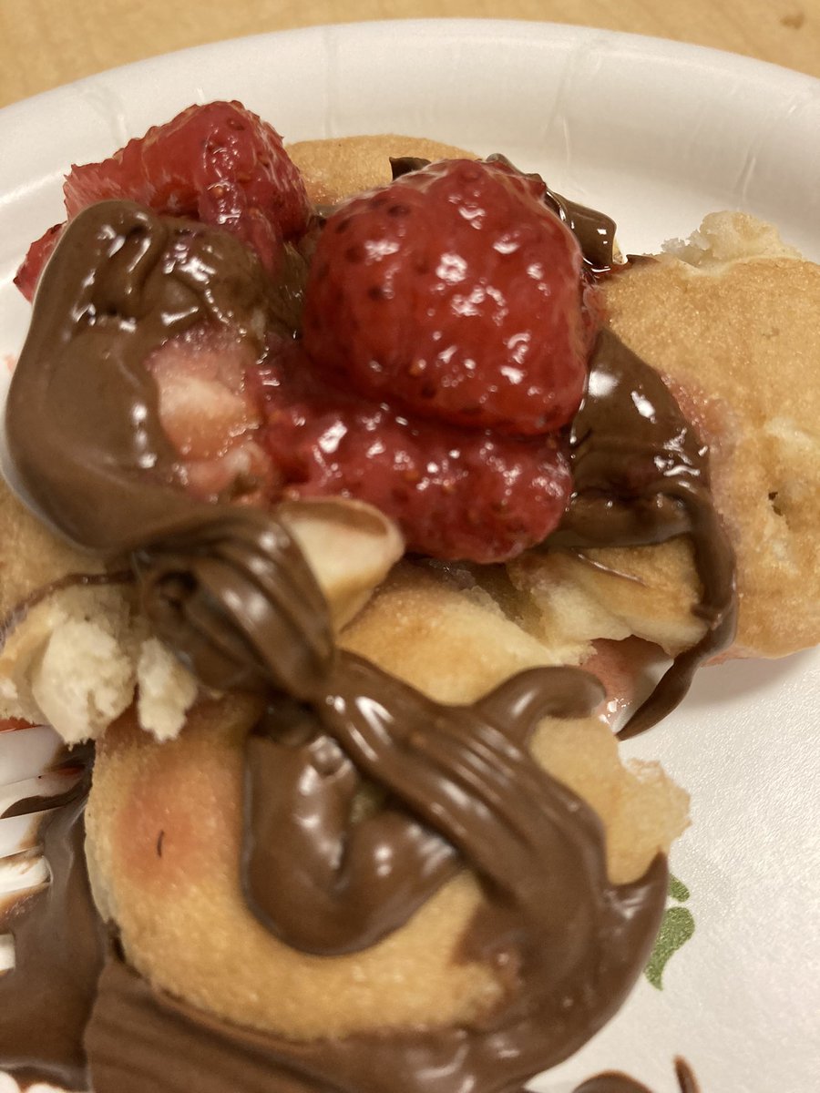 Anchor <a href="/devinmartintv/">Devin Martin</a> brought back delicious <a href="/birdsallsmc/">Birdsall’s Ice Cream</a> poffertjes for the newsroom! Watch for the story Monday.