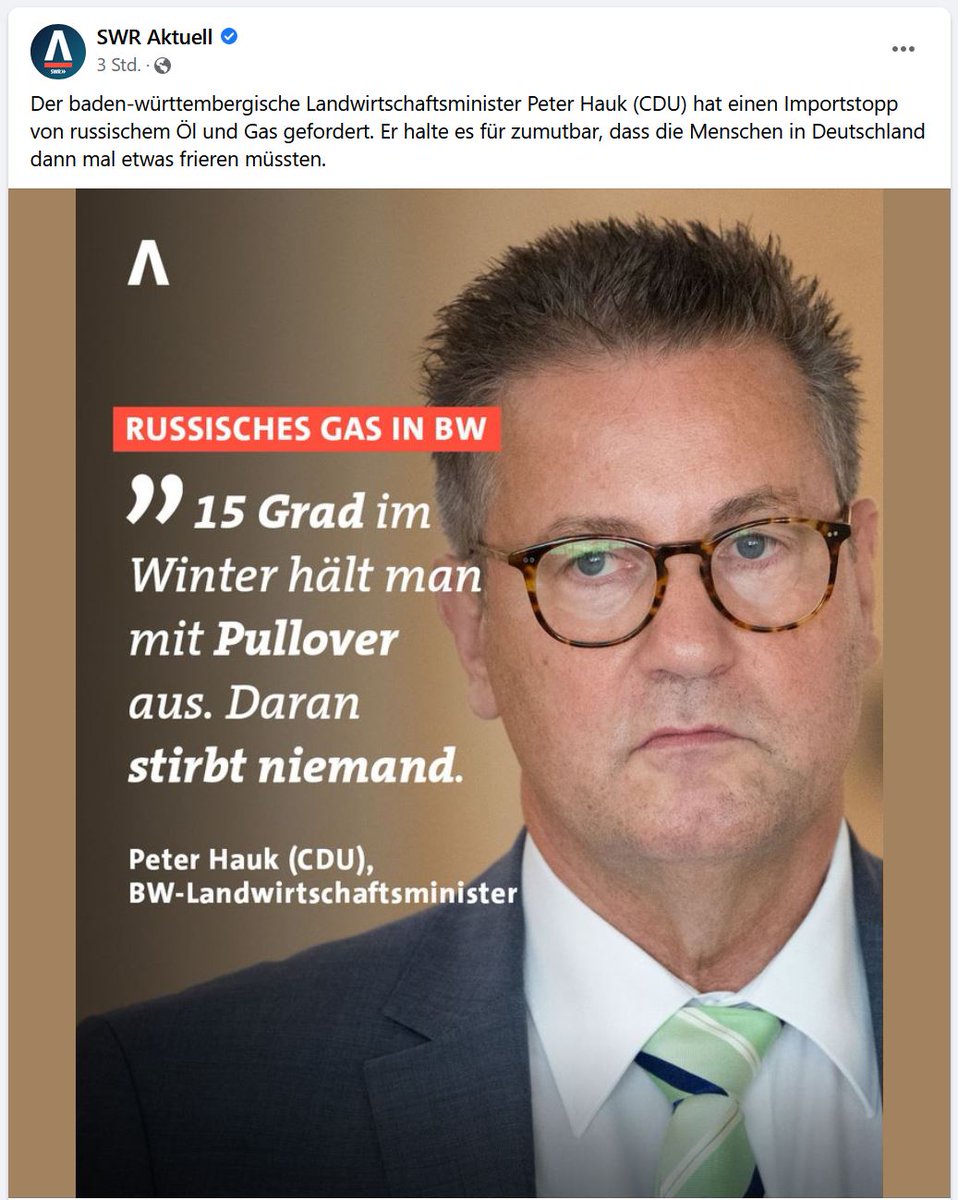 Lieber <a href="/SWRAktuellBW/">SWR Aktuell BW</a> ... ernsthaft? Ist das Euer Anspruch auf Qualitätsjournalismus? Mit solchen Grafiken sowie verkürzten und aus dem Zusammenhang gerissenen Zitaten sind bislang eigentlich nur RT-DE &amp; Co. aufgefallen.