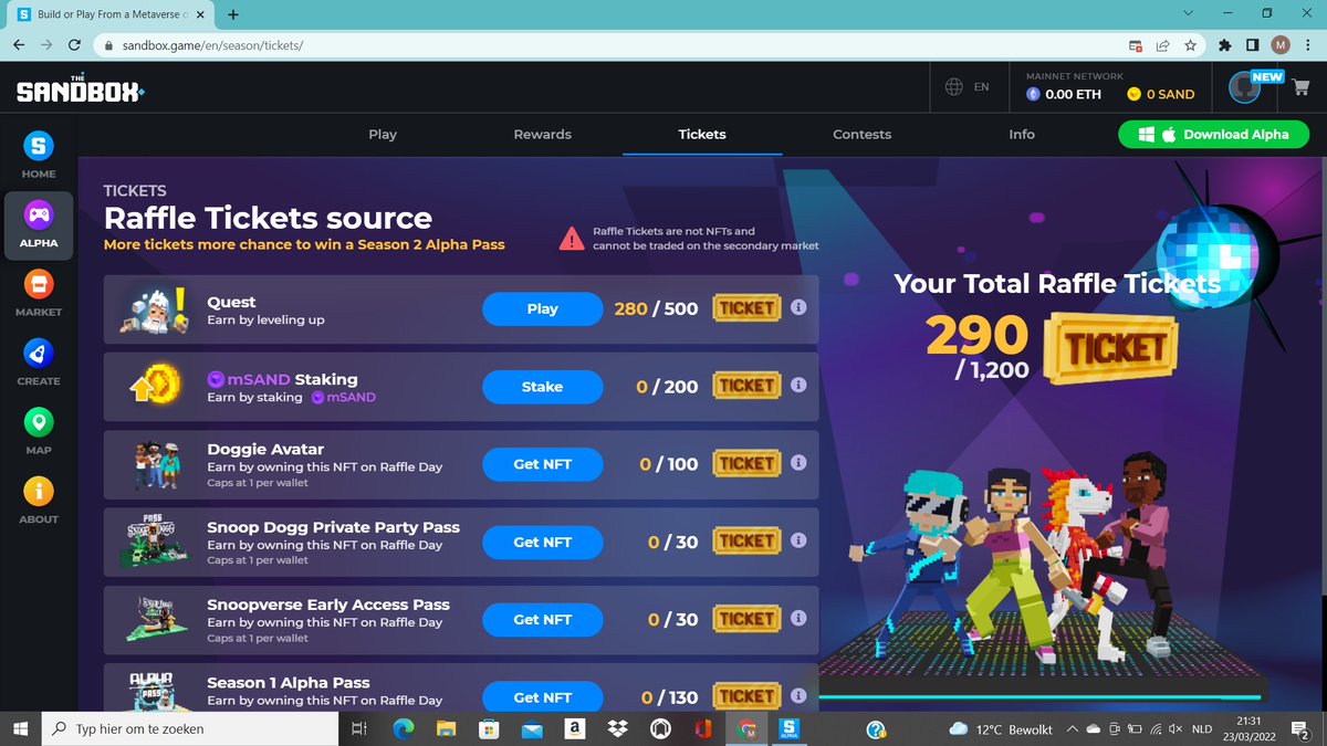 DesselMichiel's tweet photo. @TheSandboxGame I just participated in the daily #SandboxAlphaS2Contest for a chance to earn up to 1,000 $SAND! Starting March 22 - Ticket Day. Check out my screenshot below!
👇 #SandboxAlphaS2 https://t.co/kaOu5NRRlO