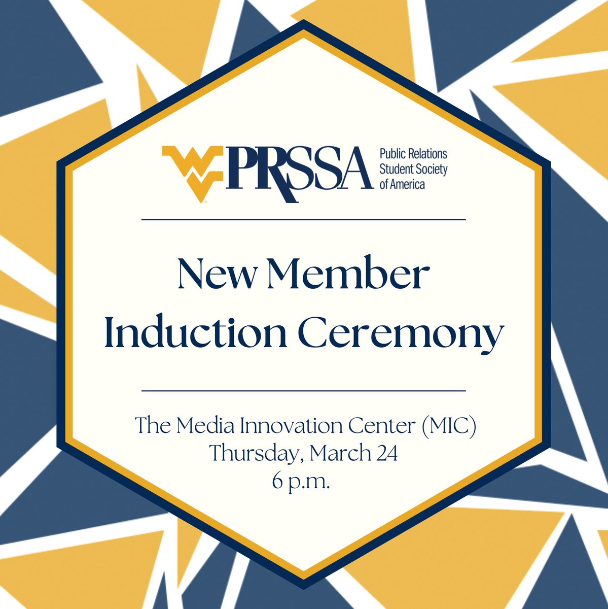 The time has come to welcome our new WVU PRSSA members! Join us tomorrow evening in the Media Innovation Center to mix, mingle and prepare a professional headshot. We can’t wait to see you! #WVUPRSSA