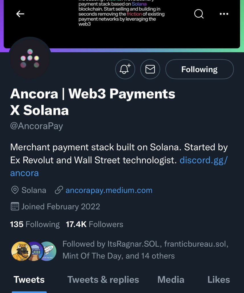 sicknftry's tweet photo. @encrypt_solana @AncoraPay Done
Discord: SickBoy#8004 https://t.co/lUYexVasha