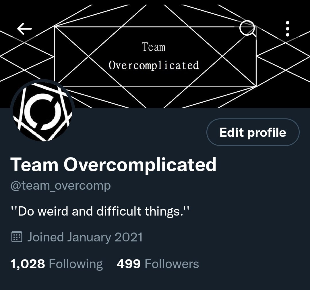 Team Overcomplicated tweet media
