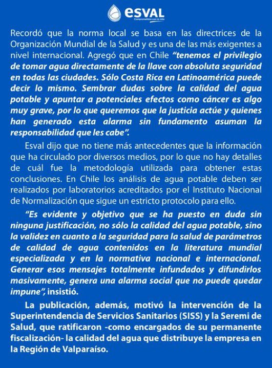 Monad_Event's tweet photo. 🚨Tenemos múltiples consultas de vecinos por las publicaciones q cuestionan la calidad del agua potable q distribuimos. Hemos presentado una querella por la alarma pública generada; no podemos aceptar que se genere desconfianza en el uso y consumo de agua potable. https://t.co/Gk1qxAHWkj