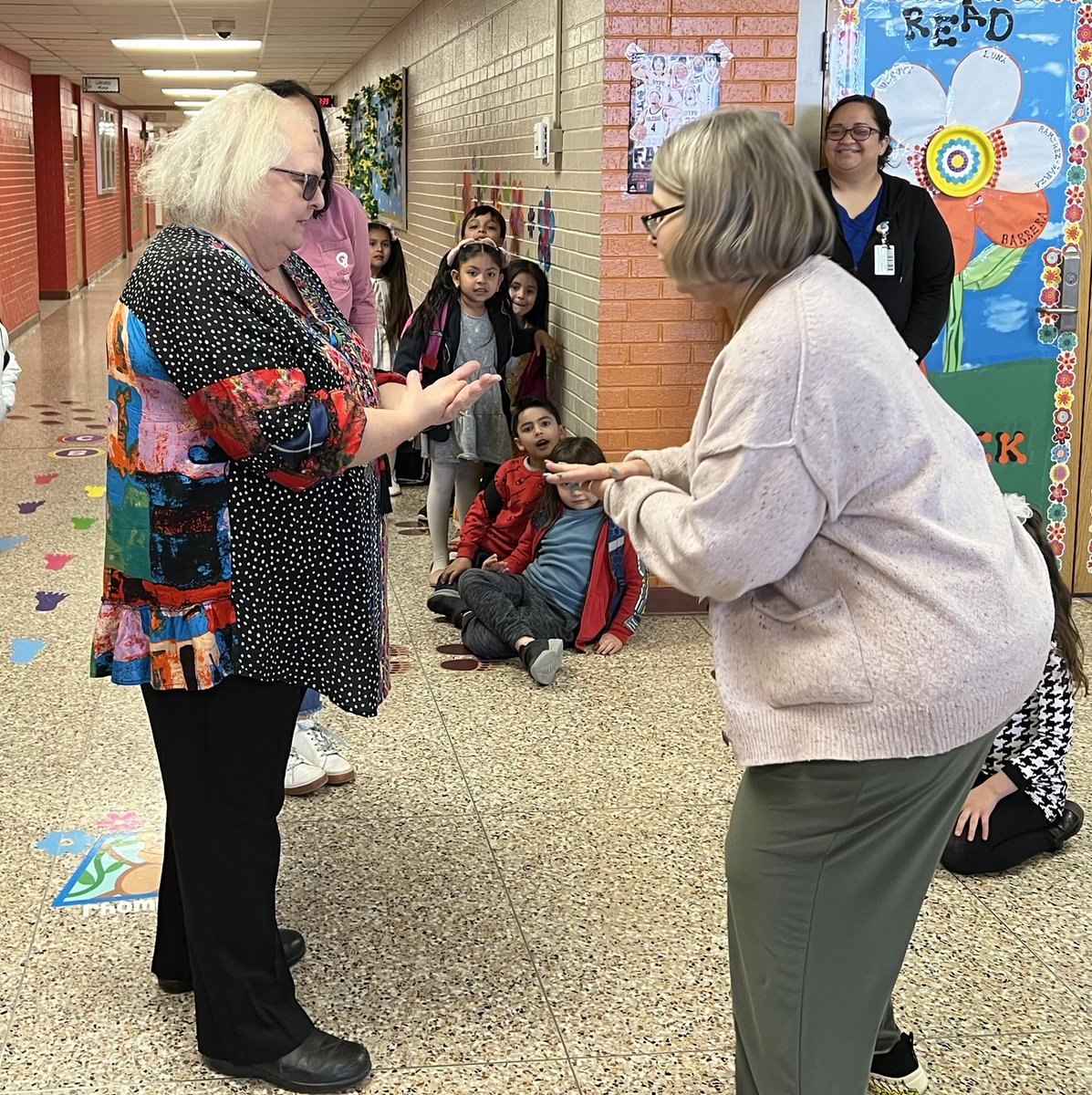 Pease Elementary March Madness between Mrs. Christian and Mrs. Curnutt. Curnutt wins!!!