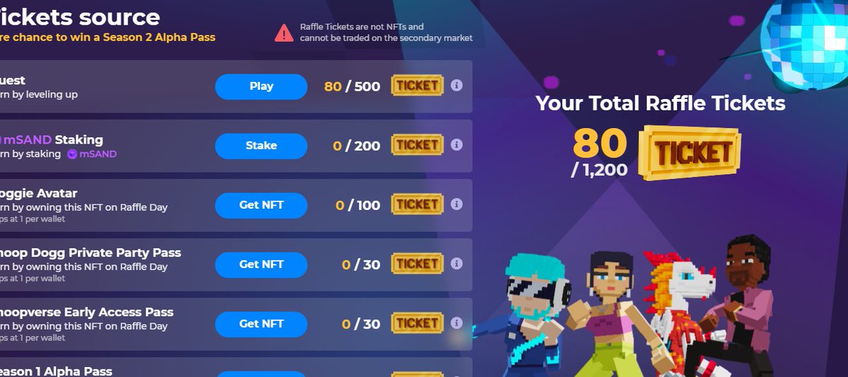 C2e_Dee's tweet photo. @TheSandboxGame I just participated in the daily #SandboxAlphaS2Contest for a chance to earn up to 1,000 $SAND! Starting March 22 - Ticket Day. Check out my screenshot below!
👇 #SandboxAlphaS2 https://t.co/9oDIgoH23F