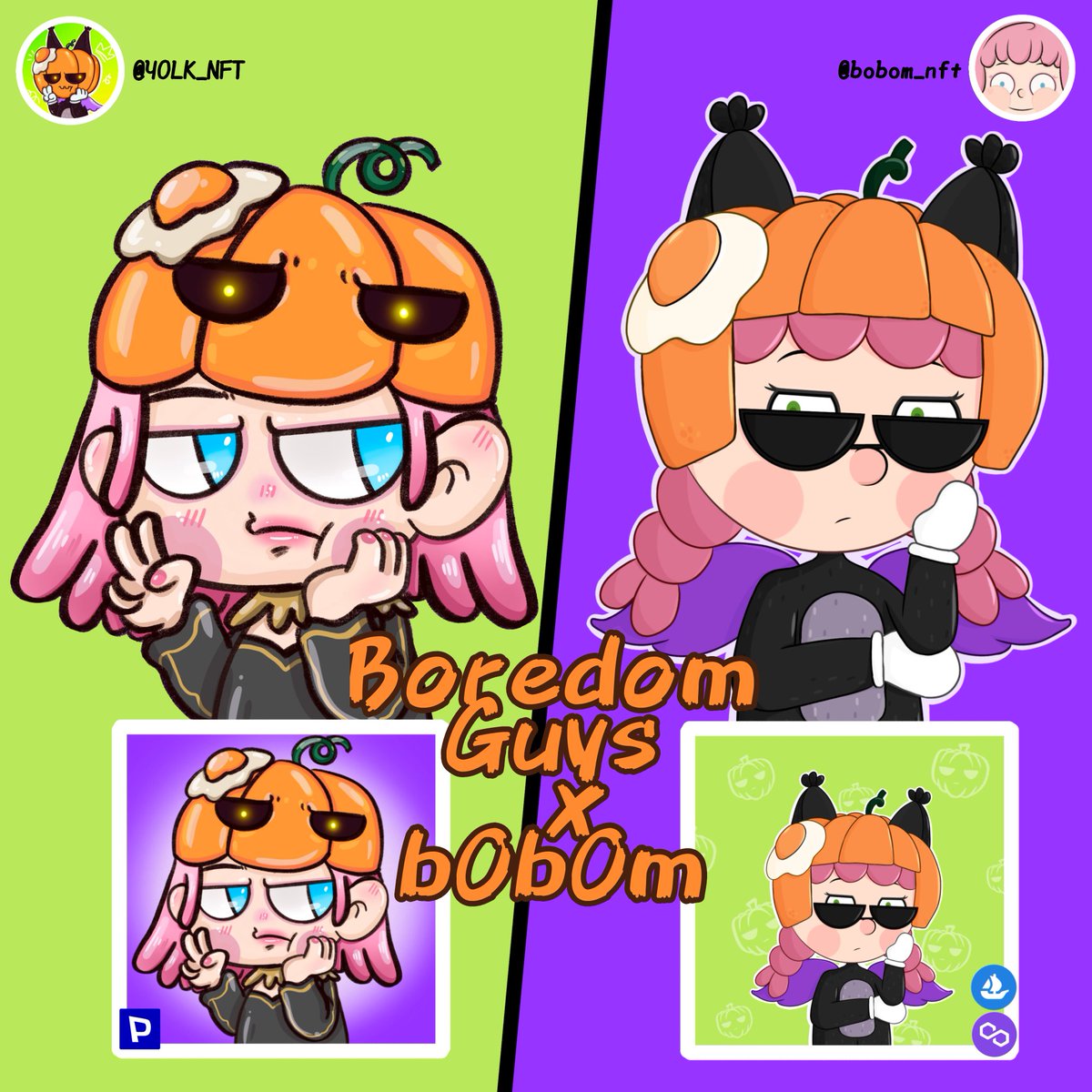⭐🌈New drop✨#038
            Collaboration
  ( bObOm × Boredom Guys )
          💚💜💚💜💚💜

Bobom ⭐ ETH ( polygon )🎃 opensea.io/assets/matic/0…
Boredom Guys ⭐ ( Paras )🎃
paras.id/token/x.paras.…

#NFT  #NFTCommunity #Cryptos
#NFTs  #polygon #PolygonNFT #opensea #OpenSeaNFT