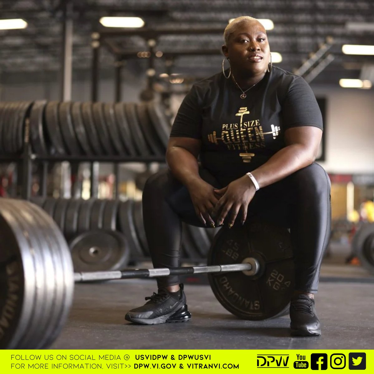 DPWUSVI's tweet photo. Tamara Walcott is a world record holding powerlifter, from  St. Croix. She claimed the title for the heaviest raw deadlift in the world by a woman, after deadlifting 636lbs in September 2021.  On March 6, 2022, She set a new record in the Elephant Bar deadlift by lifting 641lbs. https://t.co/D26ExGjSZT