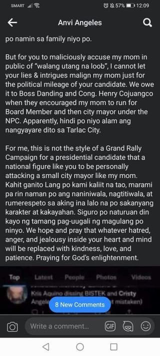 supernegatrona's tweet photo. Sa lahat ng sinabi niya isang bagay ang standout talaga — DANDING. You should've consulted your mom first before posting things like this you little brat kasi sobrang vhobita energy. Magsama kayo ng ina mo.

#PUSOtarlac
#TarLENIqueño 
#TarlacIsPink 
#TarlacCityMinusCristy https://t.co/5OB8qCCNBT