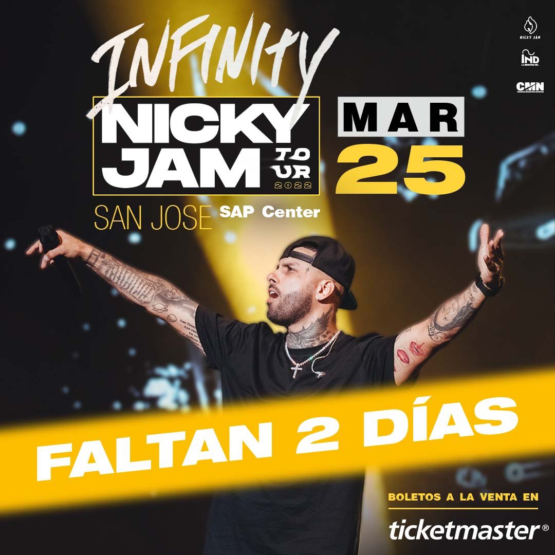 NickyJamPR's tweet photo. Mi gente!! Seguimos en #InfinityTour nos vemos en #SanJosé ese 25 de Marzo.
Tickets: https://t.co/3FwLEWCB9v https://t.co/MuXKVEV4se