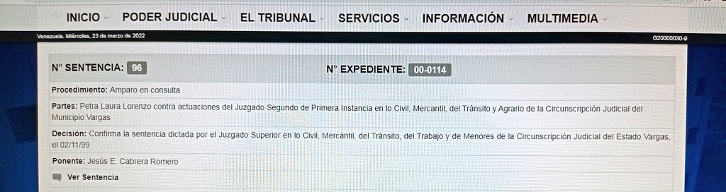 millierjuan's tweet photo. #JuriTips El ABOCAMIENTO de un nuevo #juez sea ordinario, accidental o especial, al conocimiento de una causa iniciada previamente, debe ser #notificado a las partes para permitir a estas ejercer la #recusación oportuna. 📄TSJ_Sala Constitucional. Sent N° 096 de 15/3/2000 https://t.co/07Z6KJJGa5
