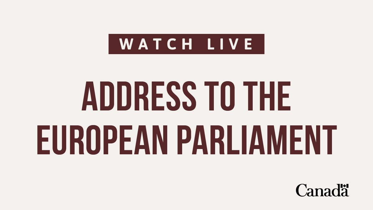 Watch live: Prime Minister Justin Trudeau delivers an address to the European Parliament. ow.ly/qnyQ50IqqMm
