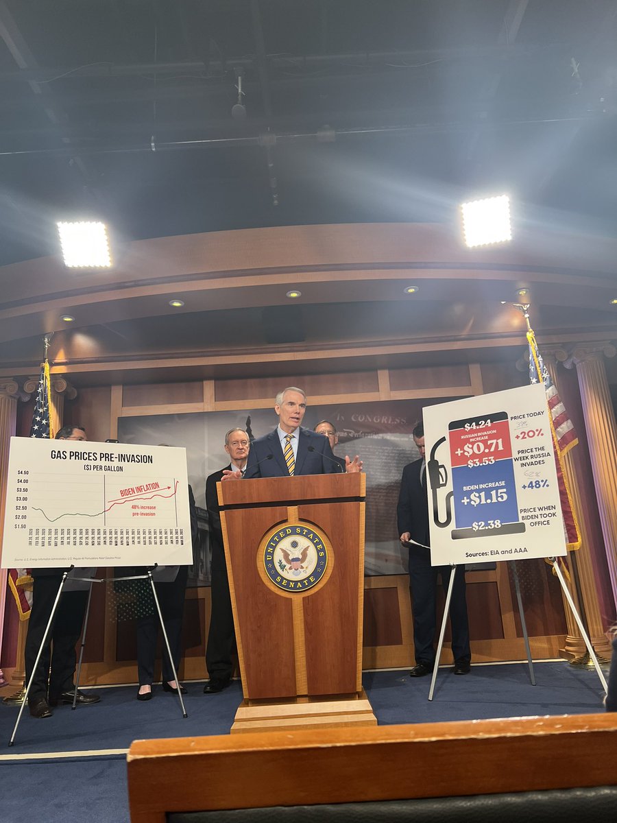 Concerned, Russia’s economy is stabilizing thanks to countries like India, China which are still buying Russian oil, @senrobportman says POTUS must pressure NATO allies to go further and embargo Russian oil imports following meetings in Brussels this week.

#NexstarDC