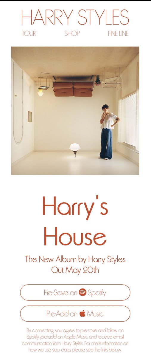 TheHarryNews's tweet photo. Pre save Harry's House on Spotify and Apple Music out May 20th! #harryshouse #hs3 https://t.co/KaP9F9KnKo https://t.co/kL5Ynj919l