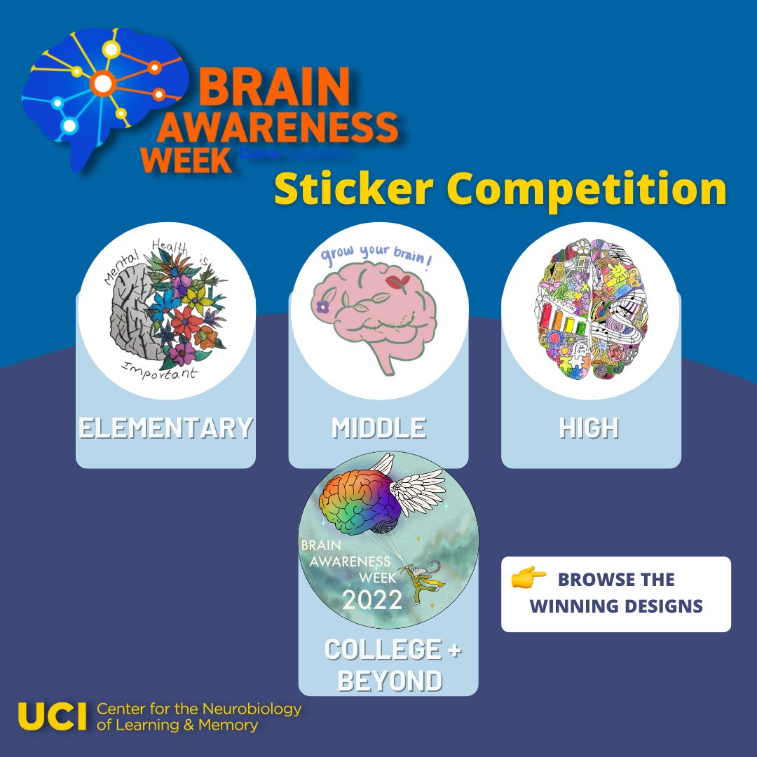 We received many incredible pieces for the 2022 #BrainAwarenessWeek sticker competition 🧠 🎨 Congratulations to our winners! Stay tuned in to our social media throughout the day for spotlights on the winning pieces.