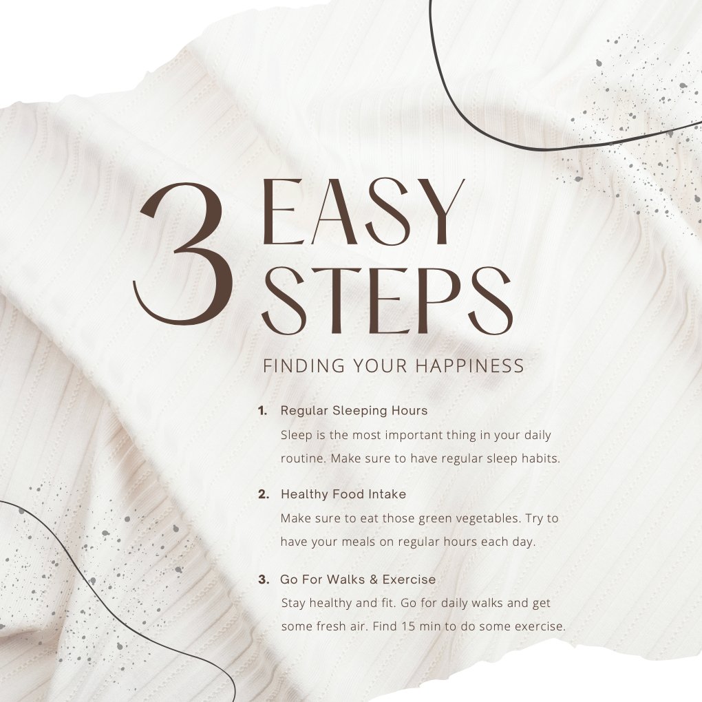 dhoadlab2's tweet image. It’s amazing what simple changes you can make that will make a huge difference in your happiness. Follow these three steps, and you’re on your way to living a healthier life!

#healthyliving #healthylifestyle #threesteps #happiness