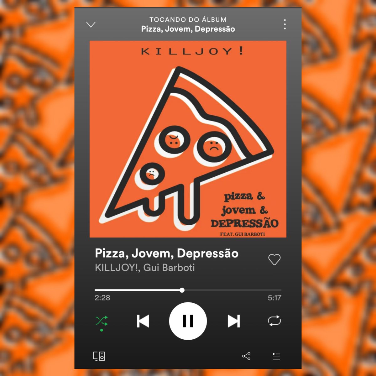 killjoy_br's tweet image. "PIZZA, JOVEM, DEPRESSÃO Feat. Gui Barboti" Já tá em todas as plataformas digitais pra vc chorar enquanto ve suas foto de criança, CORRE LÁ! 

#Spotify #Music #Emo