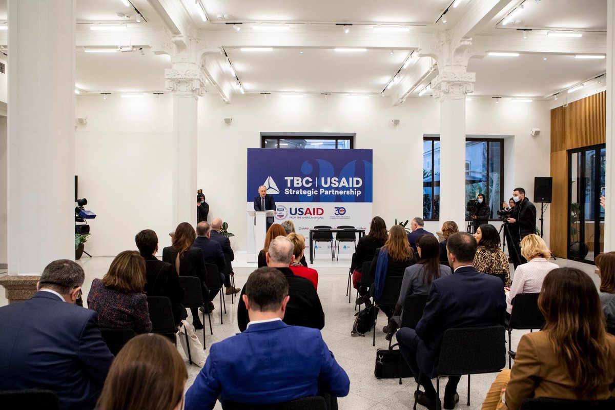 JSCTBC's tweet image. USAID and TBC Bank Partner to Strengthen Economic Resilience. 
Under the MOU, USAID will partner with TBC to expand access to finance and business support services for inclusive economic growth, promote women’s economic empowerment, and develop the skills businesses need to grow.