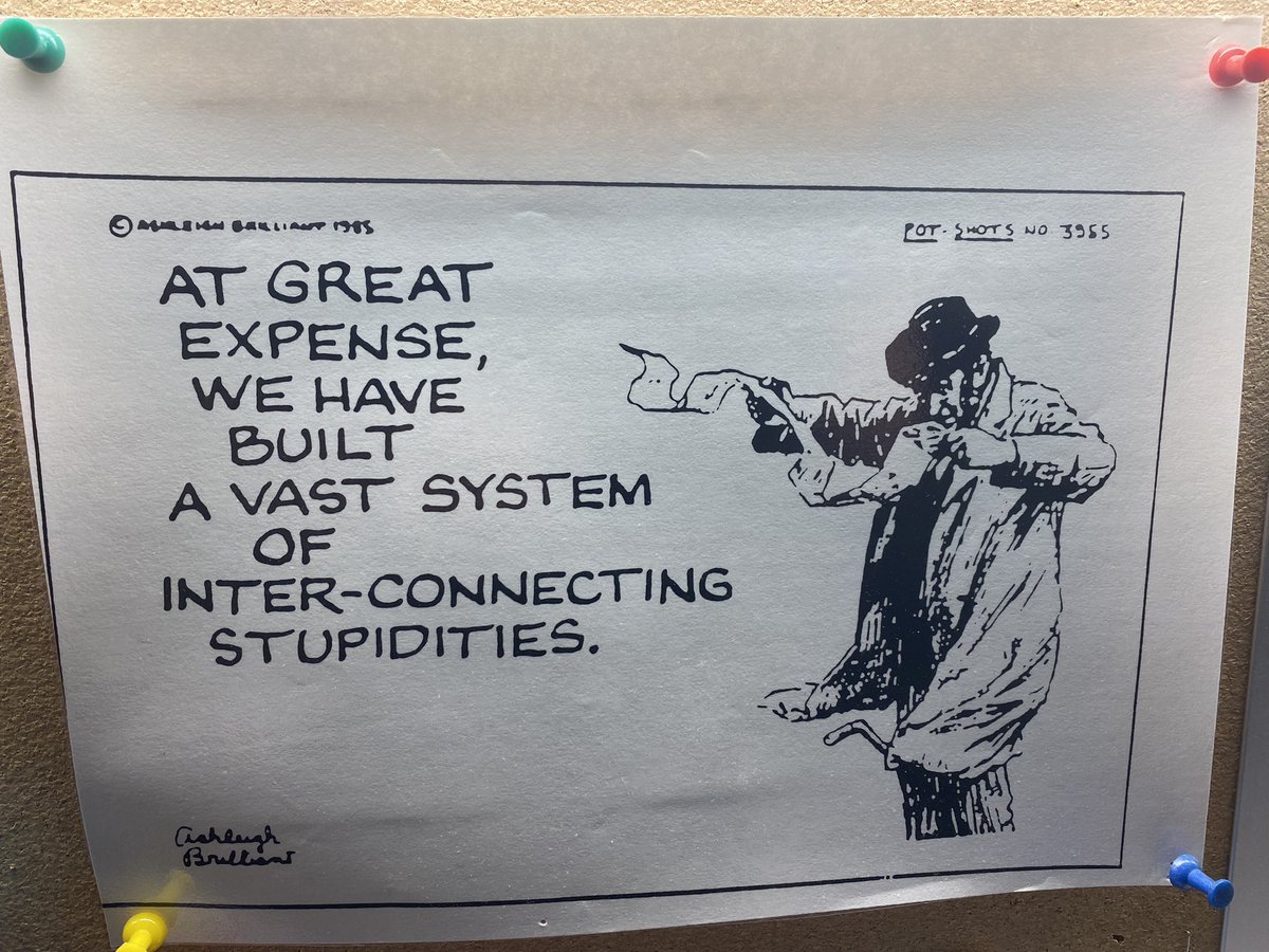 johnstonrick's tweet photo. If you have not discovered @AshleBrilliant yet, he is, quite simply, brilliant! This #PotShots has been hanging in my office for over twenty years! Enjoy. https://t.co/1zJX42xBAA
