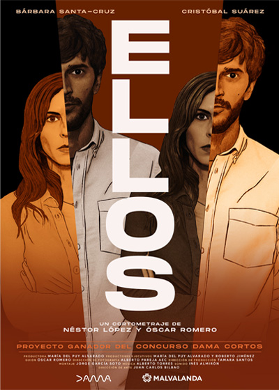 CineCon_N's tweet photo. Presentamos en primicia el cartel de ELLOS, cortometraje de Óscar Romero y Néstor López que protagonizan @Barbarasantacr y @crist_suarez
El proyecto ganó el DAMA Cortos (@DAMAUTOR) y se presentará en el Festival @Cortogenia. Produce @malvalanda.
INFO ➡️https://t.co/NaWQUhMbAD https://t.co/o6AX3YSqkw