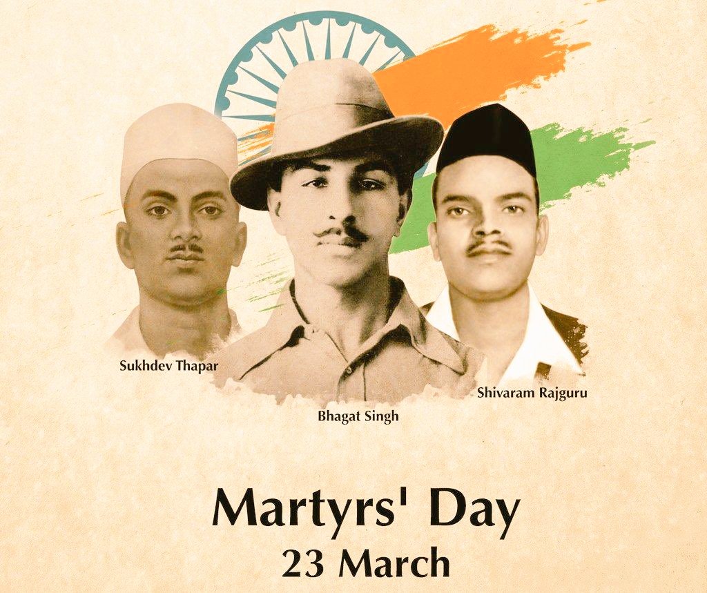 rk4rahulkumar's tweet photo. #ShaheedDiwas
Our freedom fighters, our martyrs - remembering them and everything that they’ve done for our country. A sacrifice that won’t ever be forgotten. 🇮🇳 #ShaheedDiwas https://t.co/Mcni1Ua8TG