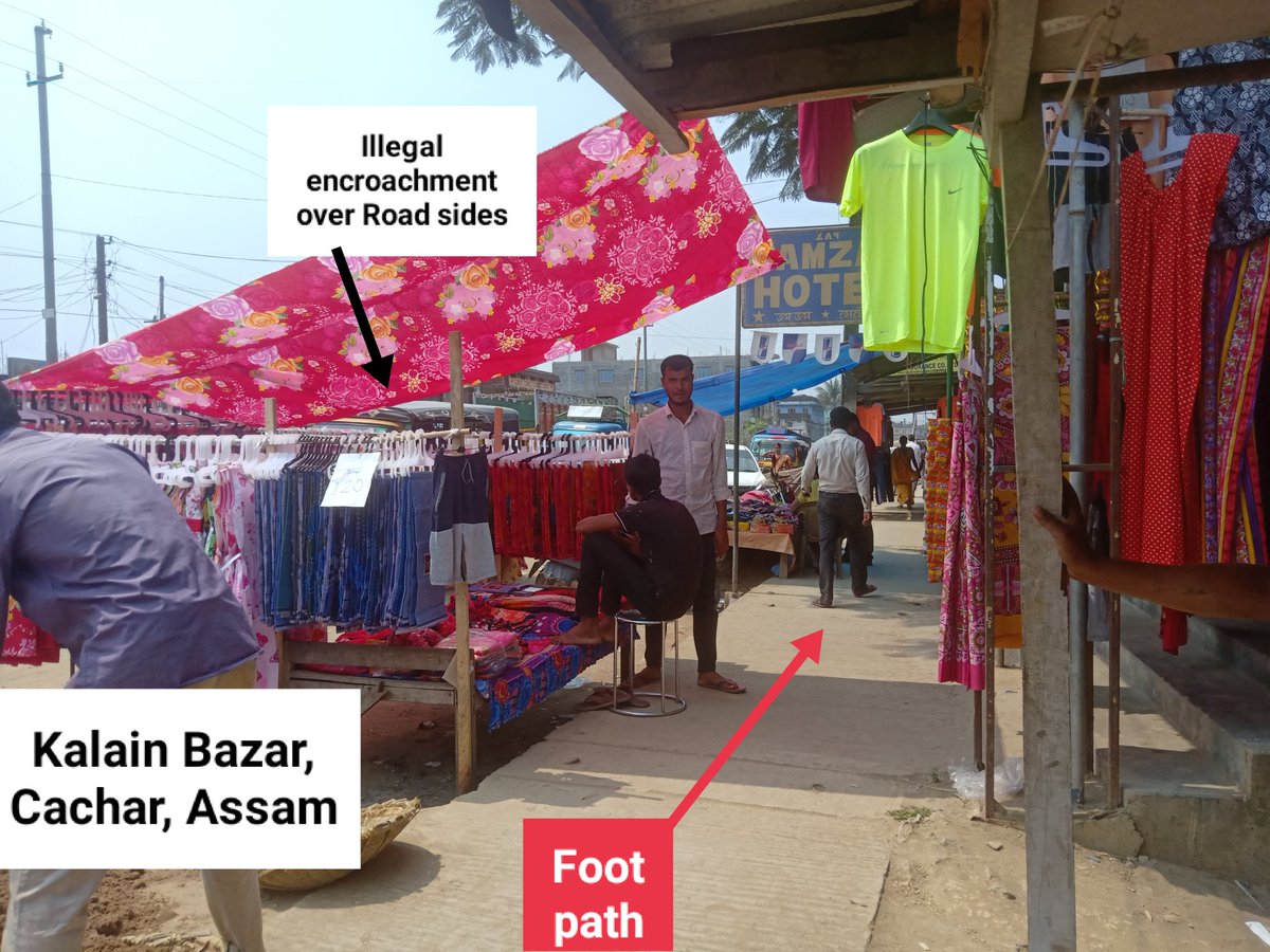 VoiceOfKalain's tweet photo. @dccachar This ia a new trend started in #Kalain, Cachar. Shop owners are encroaching footpaths, roads, parking area. The trend is spreading day by day and as a result traffic jam &amp; accidents are happening. Please take necessary action in this regard 
@assampolice @cacharpolice https://t.co/CjI4fyrowh