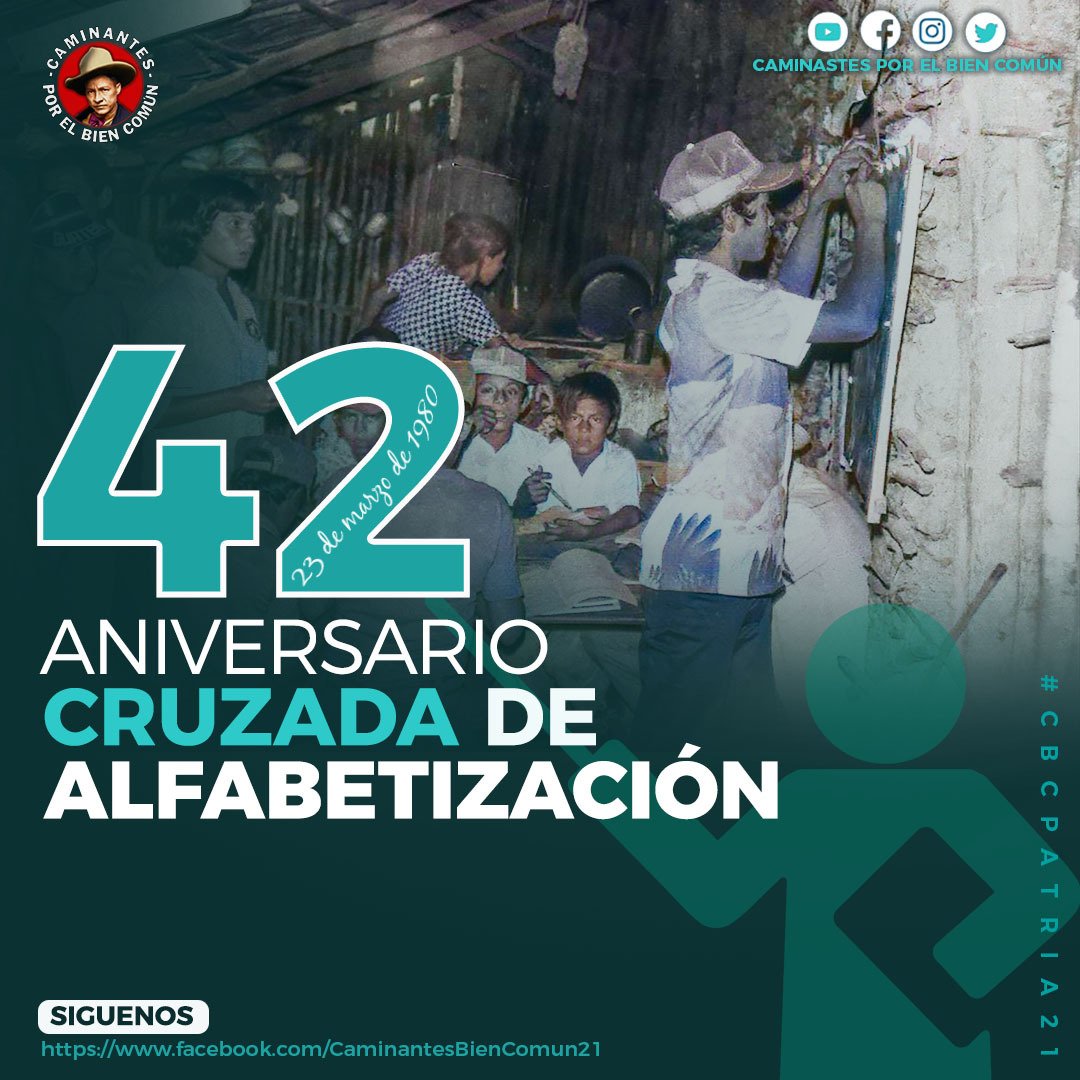 Los resultados de la CNA fueron significativos, reduciendo el analfabetismo de un 52% al 12.9%, logrando con ello la incorporación de los sujetos campesinos, obreros, jóvenes y adultos al modelo productivo nacional.
#42LucesYVictorias
#CBCPatria21