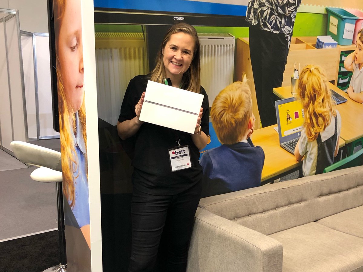 RM__Technology's tweet photo. Today's winner of an iPad and @TrendMicro licence for 12 months is 
Adil Islam from Cloud Academy. Congratulations, please head over to SN21 to claim your prize! #trendmicro #RMatBett #bett2022 https://t.co/ByhcGebG9o