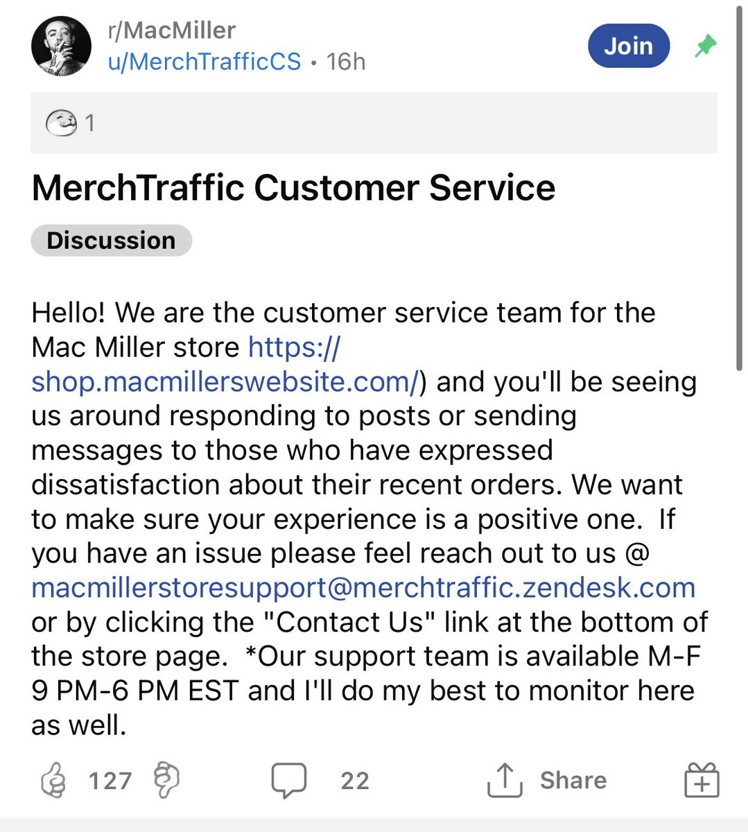 Posted on Reddit earlier. If you, like me, received merch that was less than ideal quality, reach out to the team to see how they can remedy the situation.
