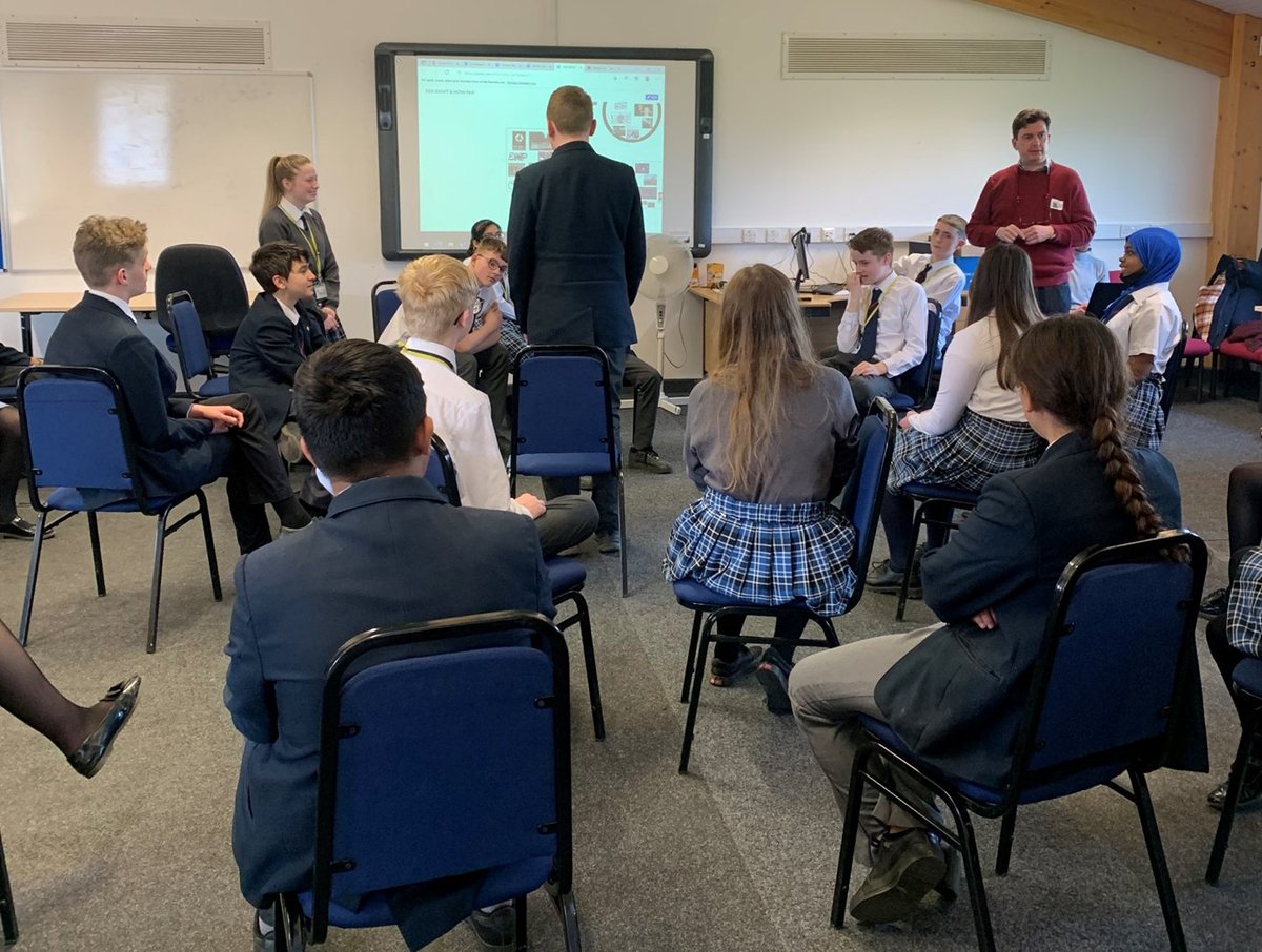 Yr 9 students demonstrating the Orchard Oath in a 'Game on' session about the different  in which radicalisation can take place and how to keep themselves safe.